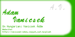 adam vanicsek business card